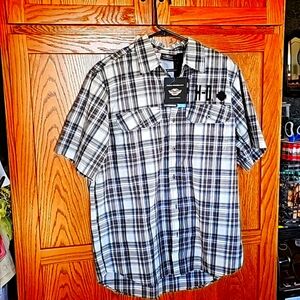 New with tags men's Harley Davidson  short sleeve, plaid shirt, really sharp !